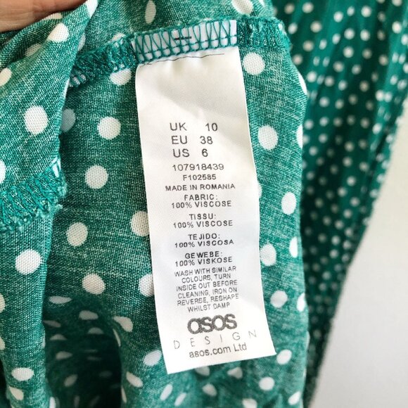 ASOS DESIGN Polka Dot Maxi Dress Size 6 - Picture 9 of 9